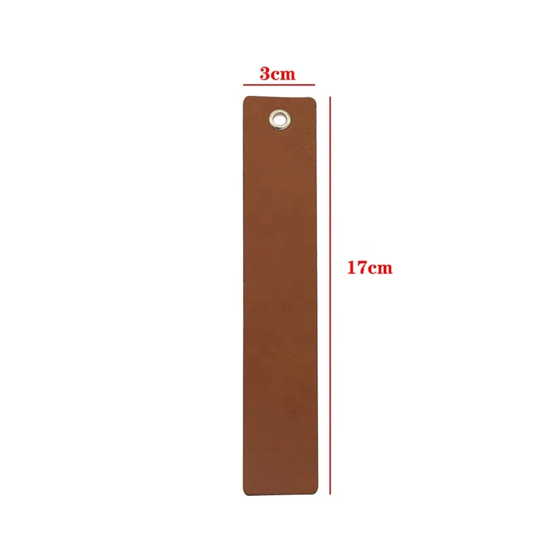New Products 2024 Custom Leatherette Bookmarks Laser Engraving Blanks PU Leather Bookmark