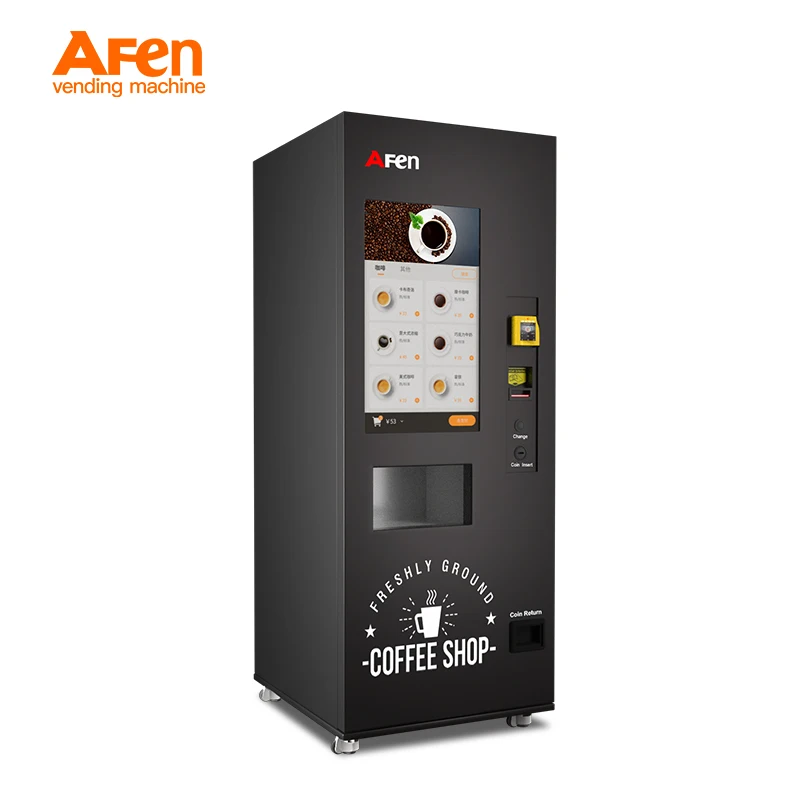 AFEN Good Quality Beverages Hot Ice Drinks Coffee Bean Vending Machine For Indoors