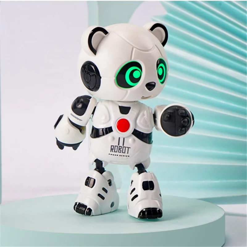2022 Newest Diecast Robot Toy MY66-Q1206 Intelligent Super BO Recording Panda Robot Toy With Music and Lights For Children