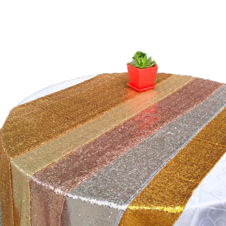 
Spot 3mm wedding party banquet classic shiny sequined table runner 