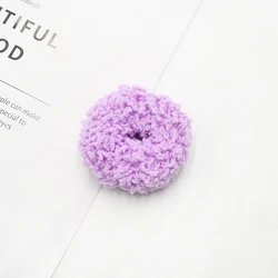 2021 fashion luminous plush high quality elastic hair scrunchies candy color hair tie for girls