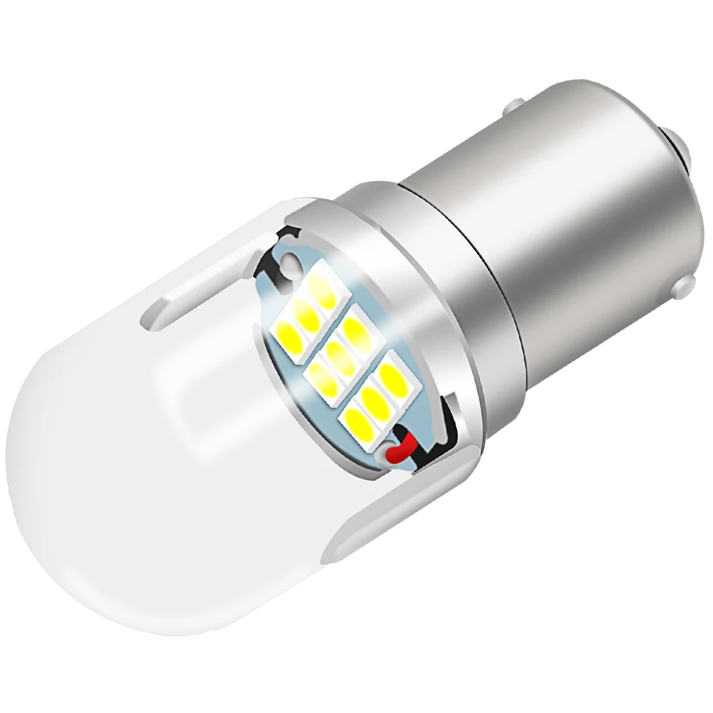 Hot Selling 12V 1156 BA15S 1157 BAY15D 3156 7440 Led 3030 9SMD White Bulb Car Reverse Light Turn Signal Lamp DJ208