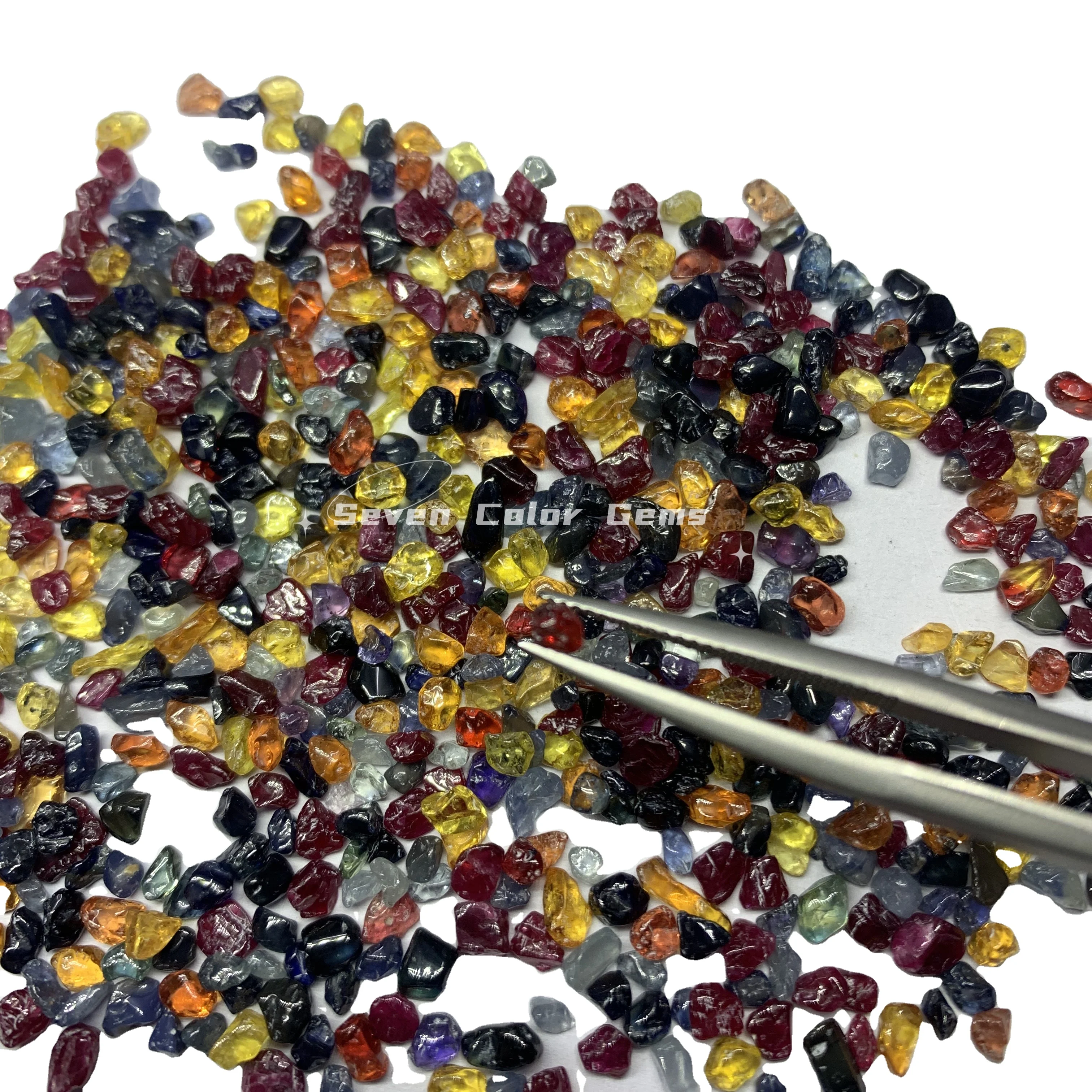 2-3mm Natural rough white sapphire gem rough top quality natural white sapphire stone raw rough loose gemstone