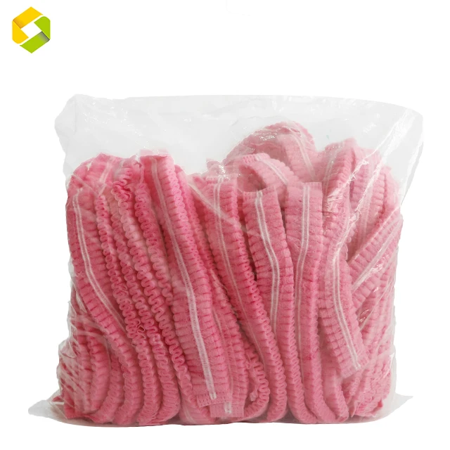 Medical Bouffant Mob Caap  Disposable Hair Caap Nurse Hat Non Woven Elastic Cheap Surgical Ccaps
