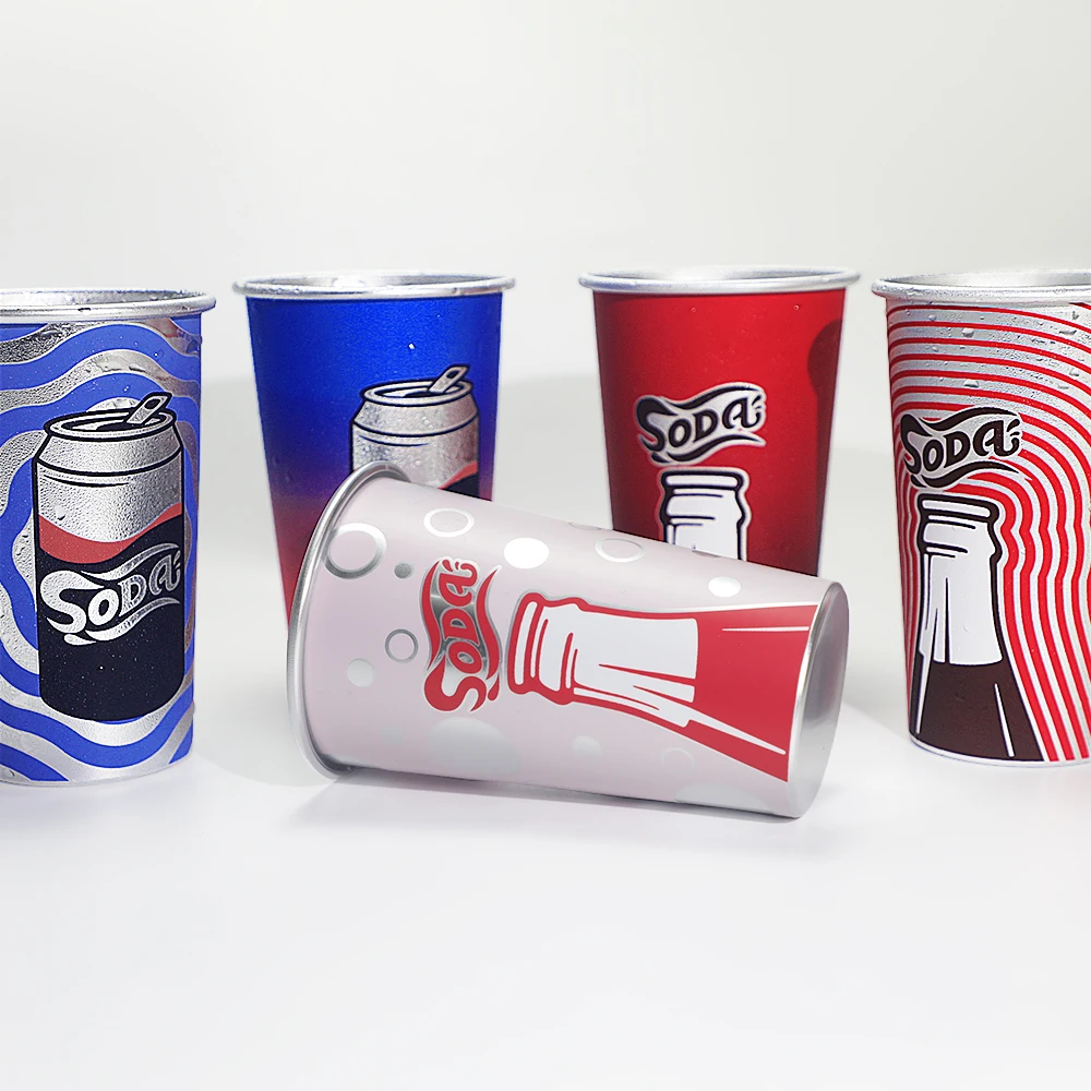 Color changing logo mug reusable manufacturer party beer cold drink metal chill aluminum cup
