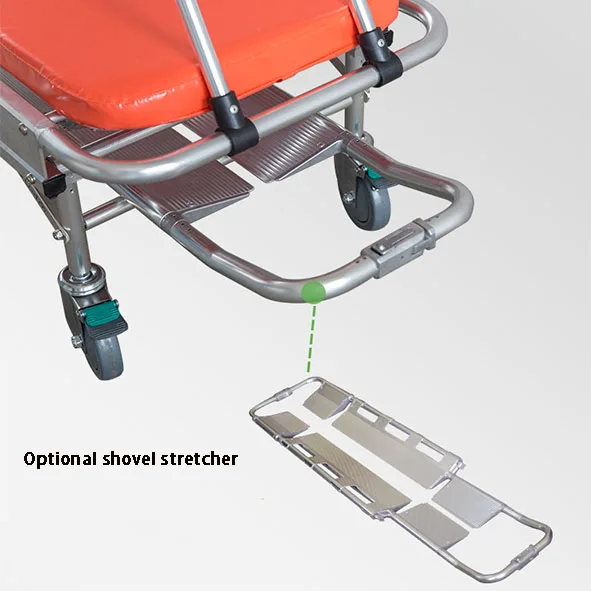 Emergency Folding Ambulance stretcher Mobile stretcher bed Outdoor transfer stretcher