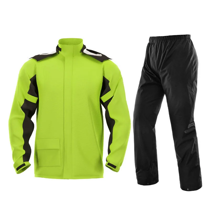 Motorbike High Quality Outdoor Waterproof Rain Coat Velcro Design Windproof Suit