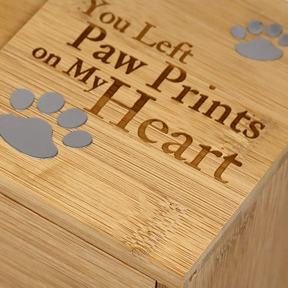 China Manufacturer Wood Box For Dog Ashes Pet Memorial Custom Urn For Pet Ashes