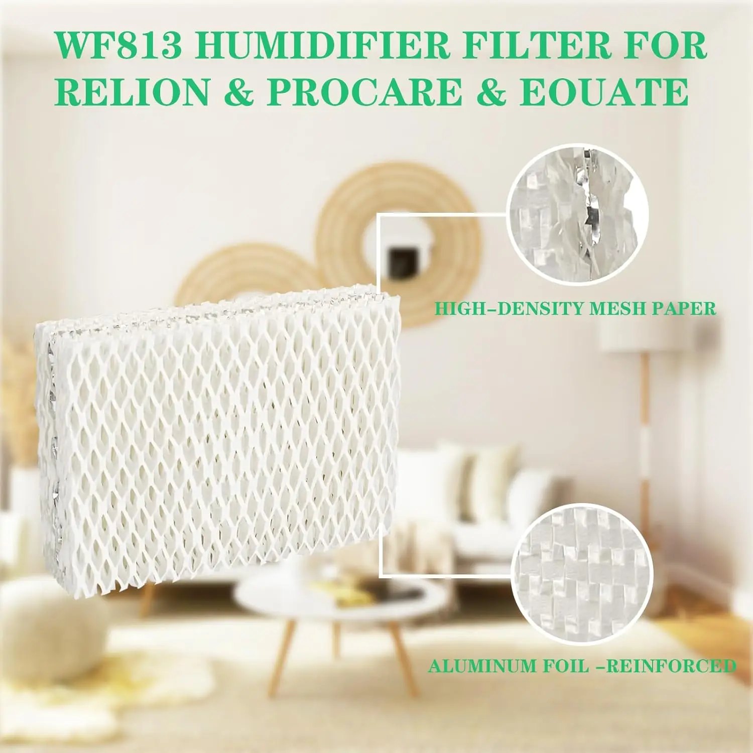 WF813 Humidifier Filter Replacement for RCM832 RCM-832N WF813 Air humidifier adapted to Procare PCWF813 Humidifier Wick Filter