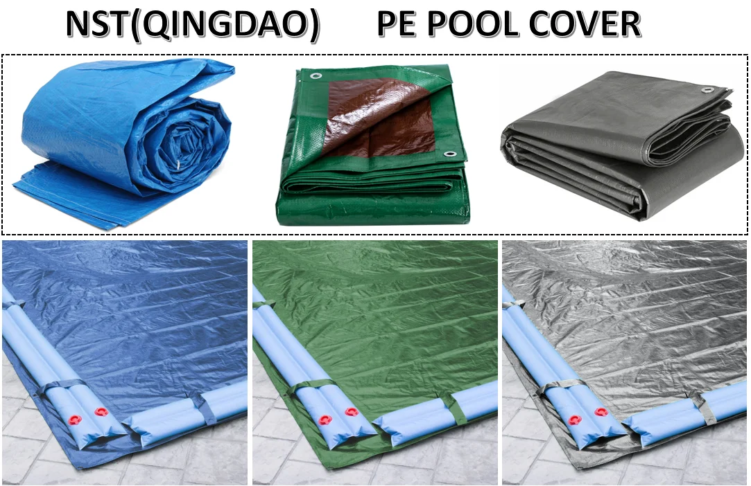 Custom PE PP PVC Heavy Duty Coated Tarpaulins Waterproof Inground Outdoor Leaf Net Swimming Pool Cover