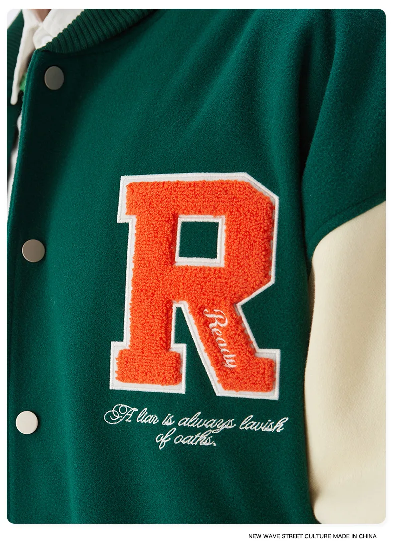 Wholesale High Quality Men Chenille Embroidery Baseball Leather Sleeves Custom Letterman Varsity Jackets