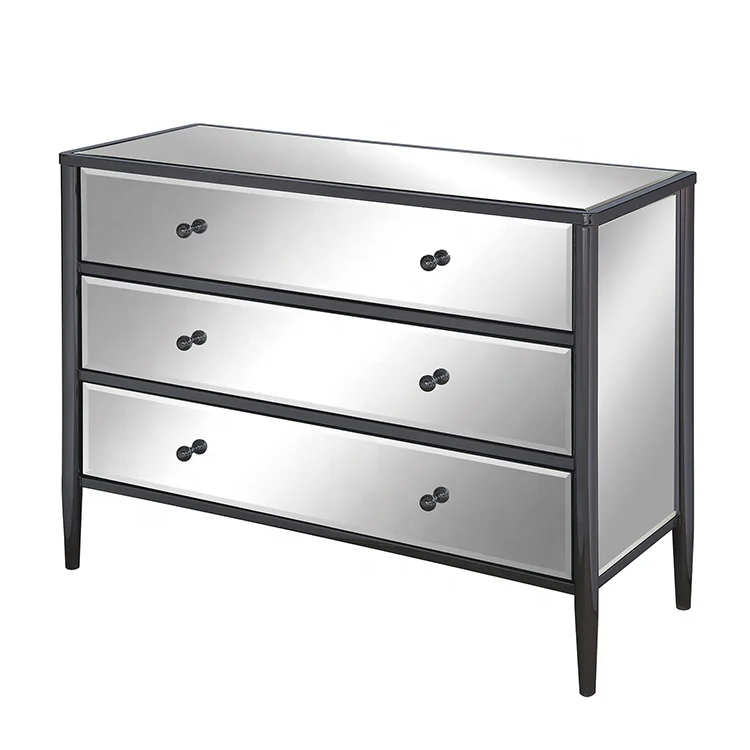 Living Room Furniture Vintage Small 3 Drawer Blue Wooden Drawer Chest