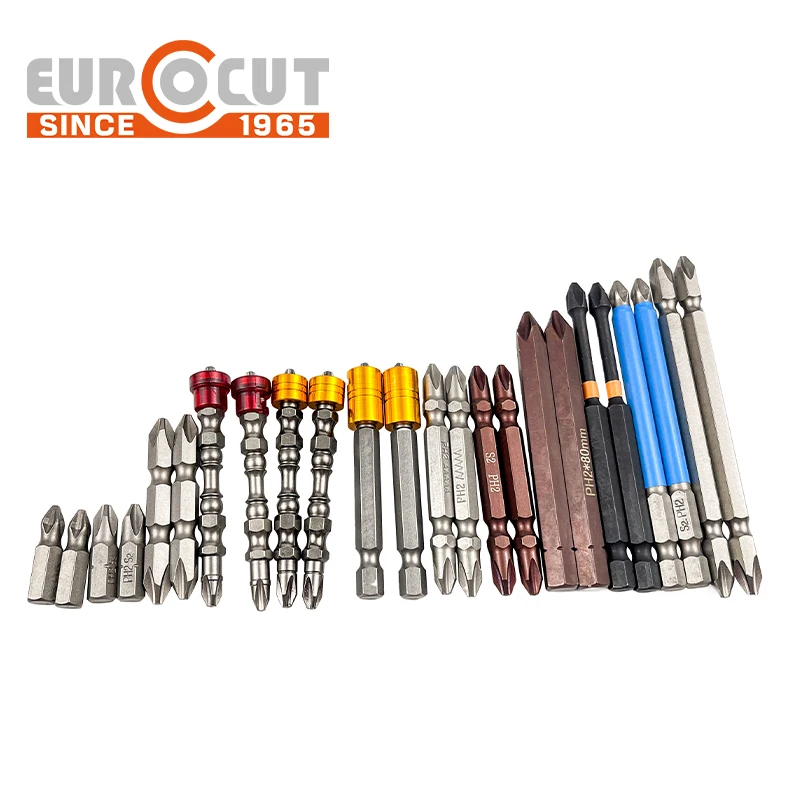 EUROCUT Hot Sale Product S2 With Strong Magnetic Ring Driver Bit Power Screwdriver Bits