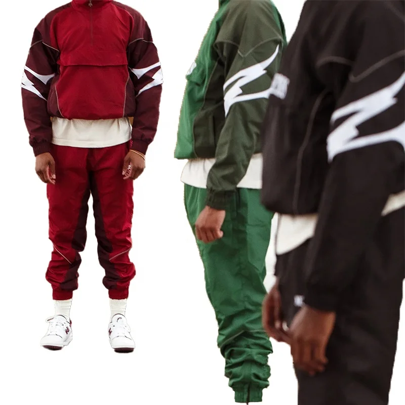 Водонепроницаемая куртка нейлоновый спортивный костюм унисекс из двух предметов