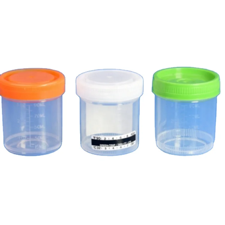 Medical Sterile Sample Specimen Collection 80ml 100ml  120ml urine container plastic specimen cup