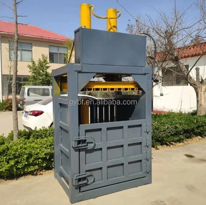 Hydraulic Vertical baling press machine Plastic Metal Waste Cardboard Scrap Compaction baler Featuring Essential Motor Core