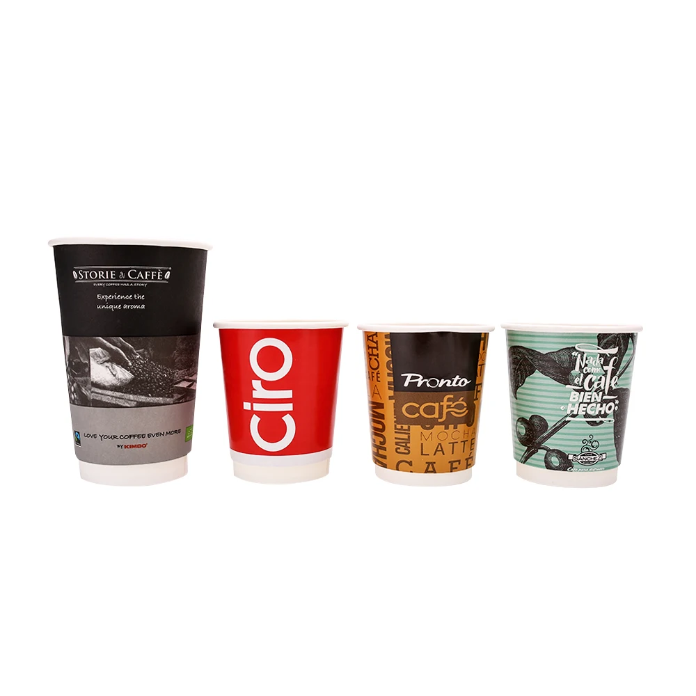 Disposable eco take away double wall coffee paper cups