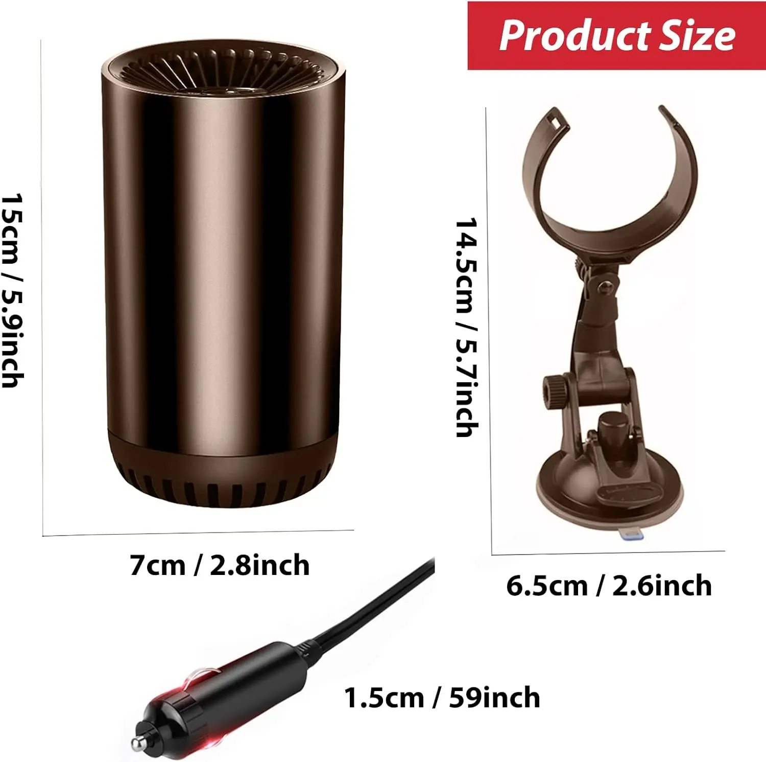 12V Portable Car Heater Car Heater That Plugs into Cigarette Lighter Defroster for Car Windshield