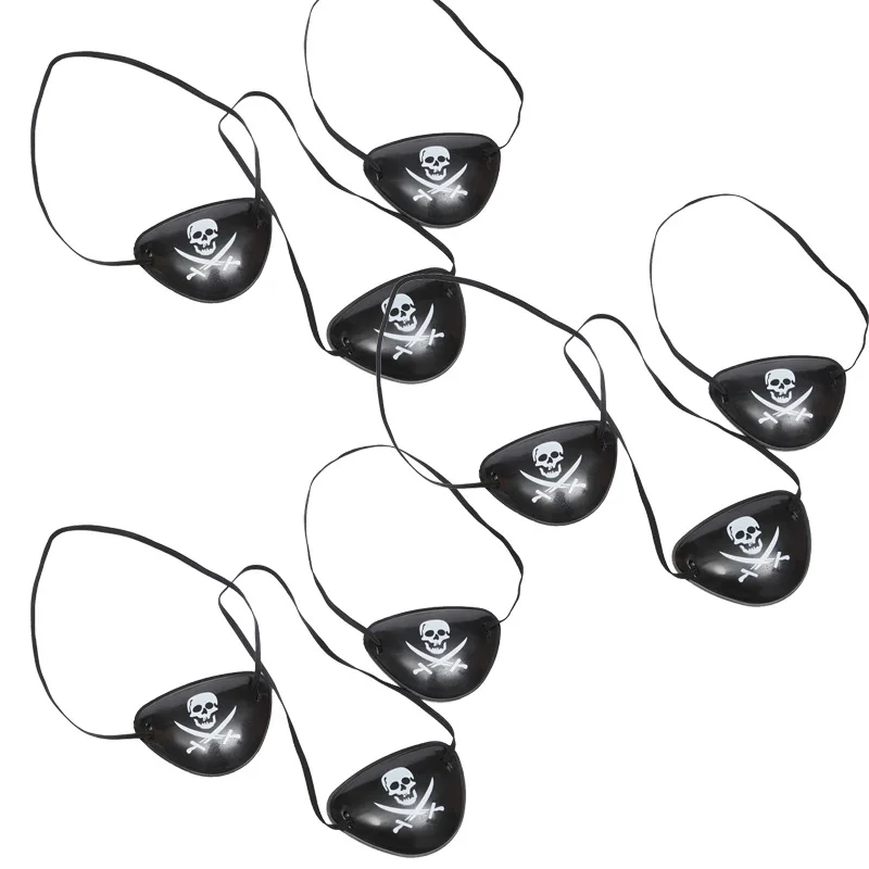 Halloween pirate eye patches black felt patches cosplay props pirate one eye eyepatch for Halloween Christmas pirate theme party