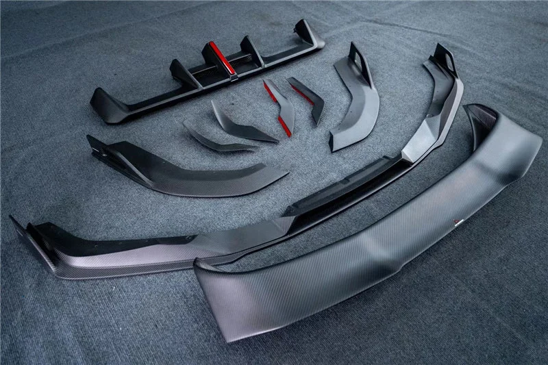 For BMW G82 G83 M4 G80 M3 body kit AE style carbon fiber front bumper lip with splitter