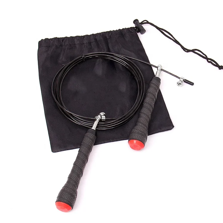 3M long Skipping  Rope  with Sweatband  handles pvc coated cable wire anti-slip speed aerobic exercise jump rope