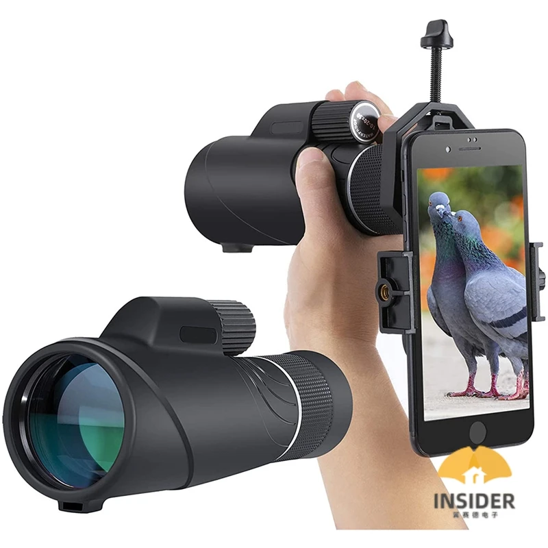 10-20X50 Definition High Power Mobile Phone Photo Concert Monocular Telescope Night Vision Stepless Zoom Single Barrel