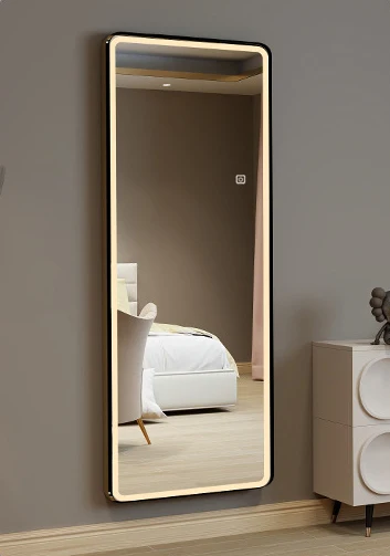 LED smart bedroom wall-mounted multi-functional high-definition full-length mirror with light