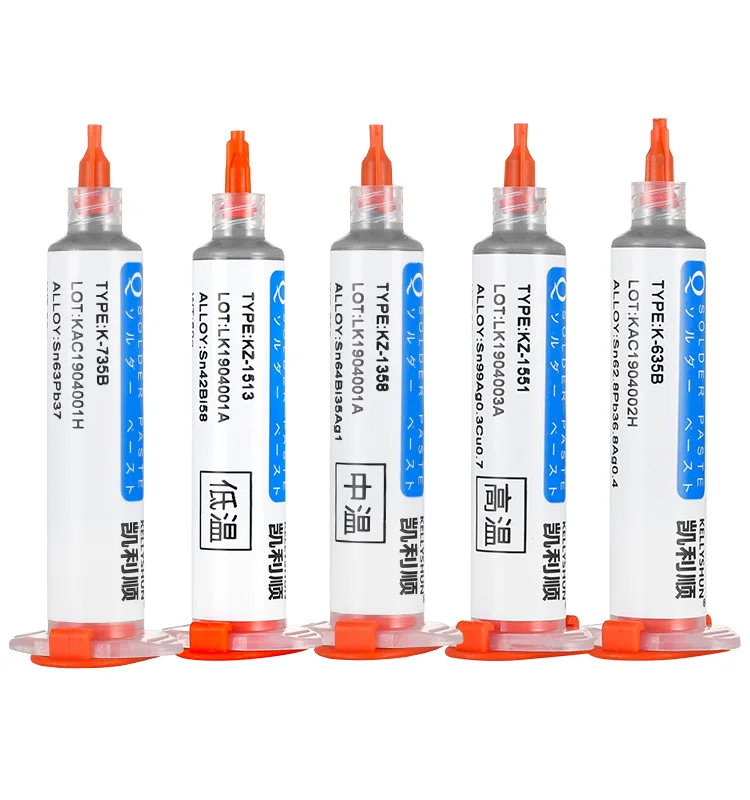 KELLYSHUN Low-Medium-High Temperature Solder Paste for BGA Phone SMD PCB Etc Lead-Free and Lead Soldering Paste