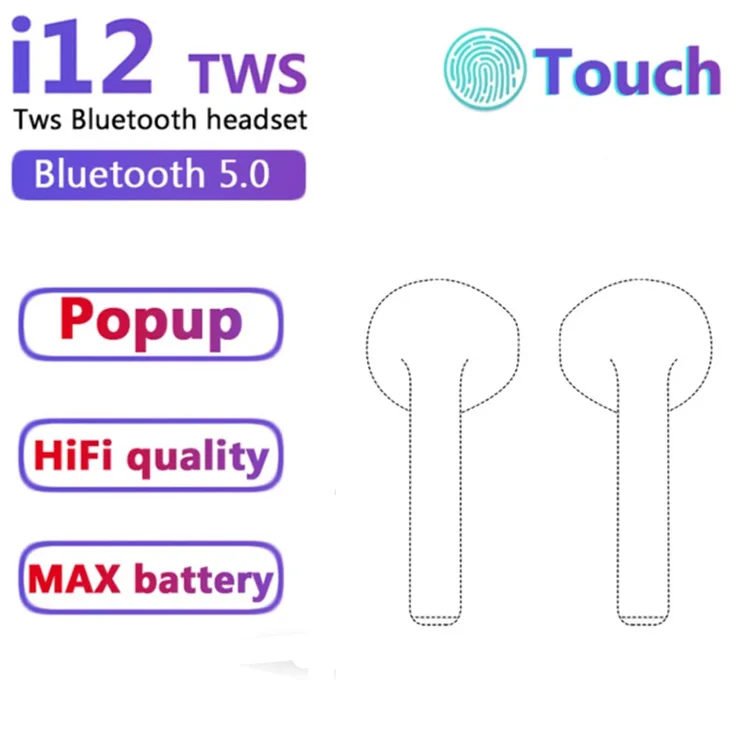  I12tws продвижение bT 5 0 наушники беспроводные i12