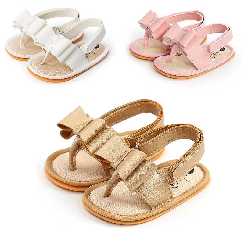 Newborn Baby Walkers PU Bow Design Sandals for 0-1T Baby Casual Shoes