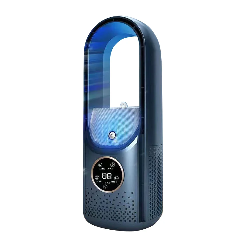 Cool Stand Bladeless Remote Electric Air Fan for room space heating night light