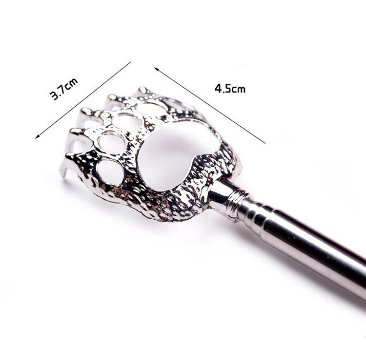 Retractable stainless steel tickling bear claw scratching metal back scratcher tickling artifact