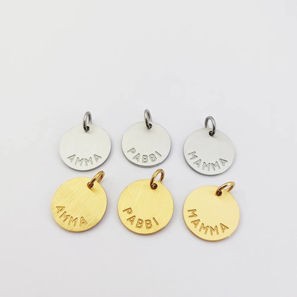 Tags Alibaba bijoux Stainless Steel Jewelry Wholesale Custom Tags Pendentif A Graver Gold Jewelry Necklaces Custom Letter Tags