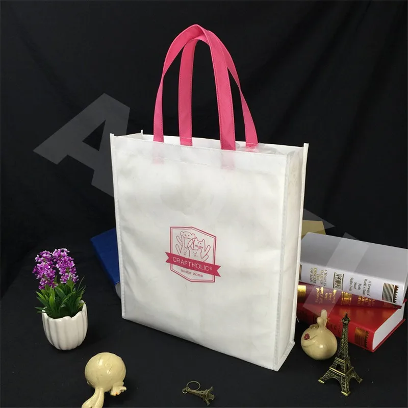 Reusable grocery recycled eco bag pp nonwoven bags laminated non woven fabric carry shopping bag