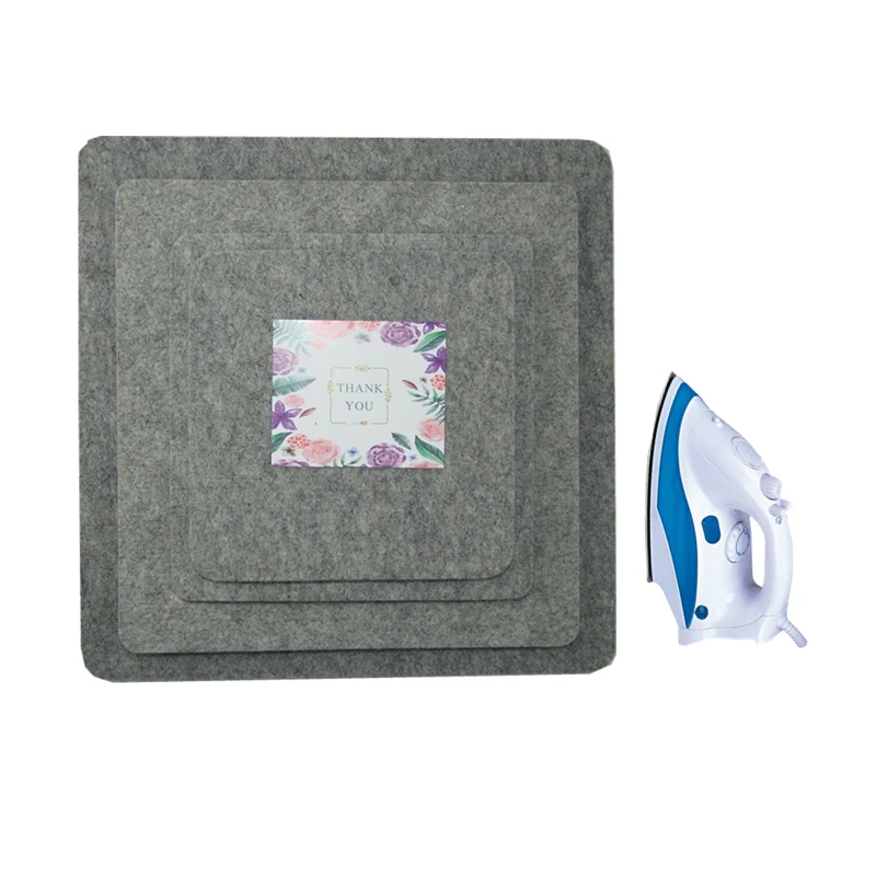 1/2 Inch Thick 13 Inch New Zealand Wool Ironing Mat Square Pattern Sewing Quilting Supplies Board