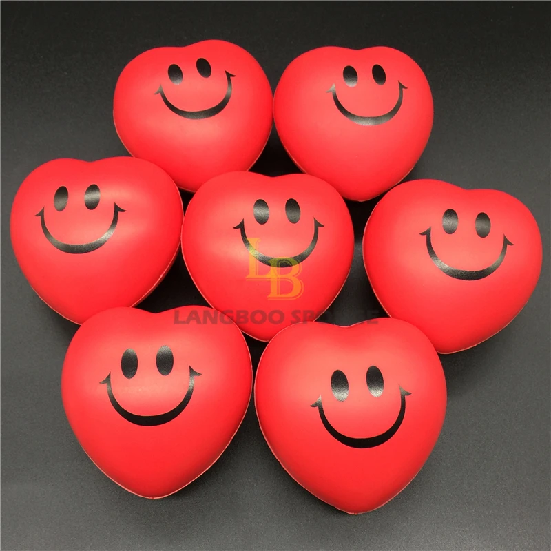 Memory Polyurethane Foam Heart Shaped Medical Blood Donation Center Stress Balls for Stress Relief Blood Draw Compression Balls