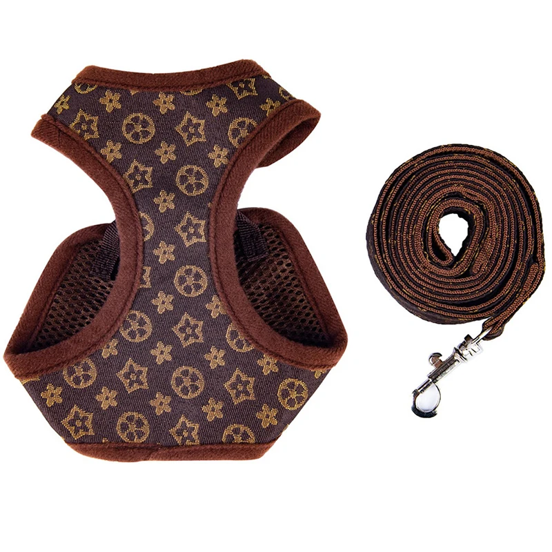 Amazon Hot Sale breathable soft dog harness set puppy harness and leash set