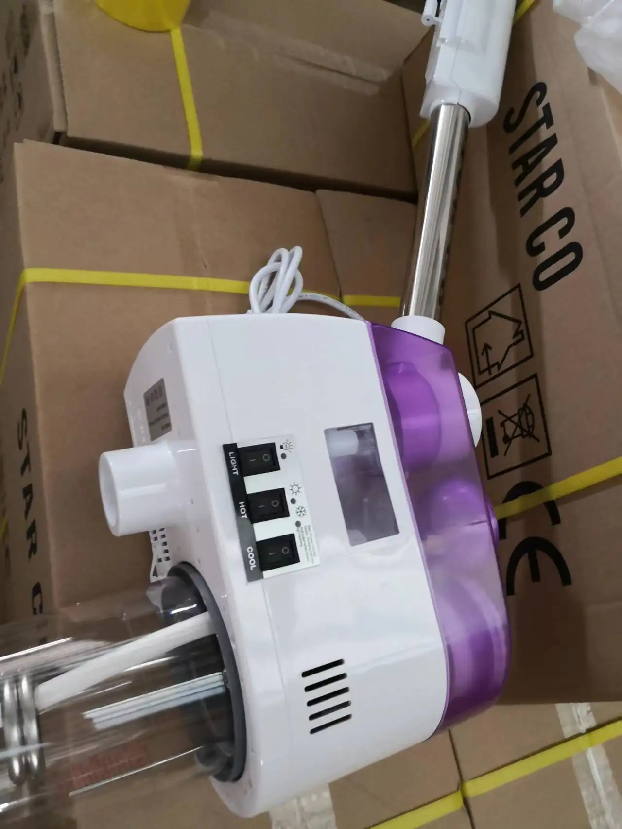 Newest arrived hot and cold ozone facial steamer vapor machine skin care beauty salon nano spray mister face steam  f