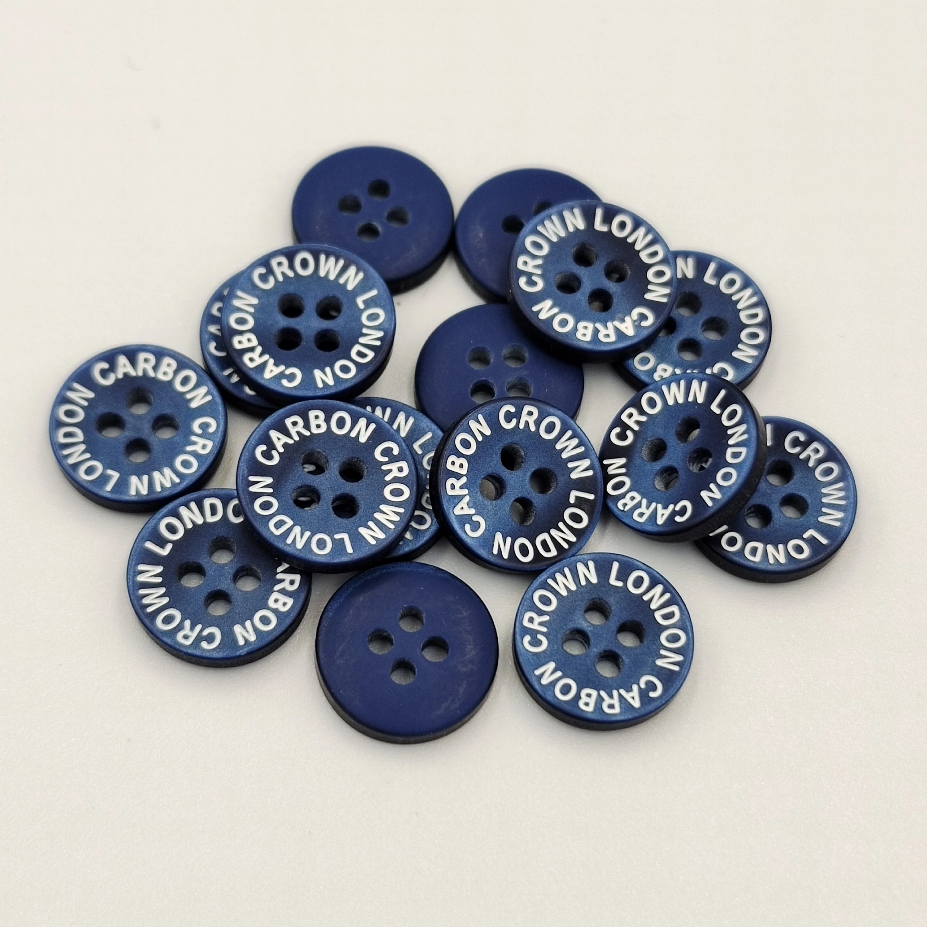 Wholesale Laser Plastic Sewing Round Shaped 4-Hole Designer  Colorful Resin Shirt 18L Button