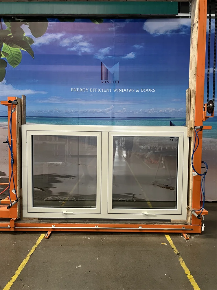 Minglei Popular Modern Style Custom Aluminum Glass Door and Window Frame Double Glazed Awning Window