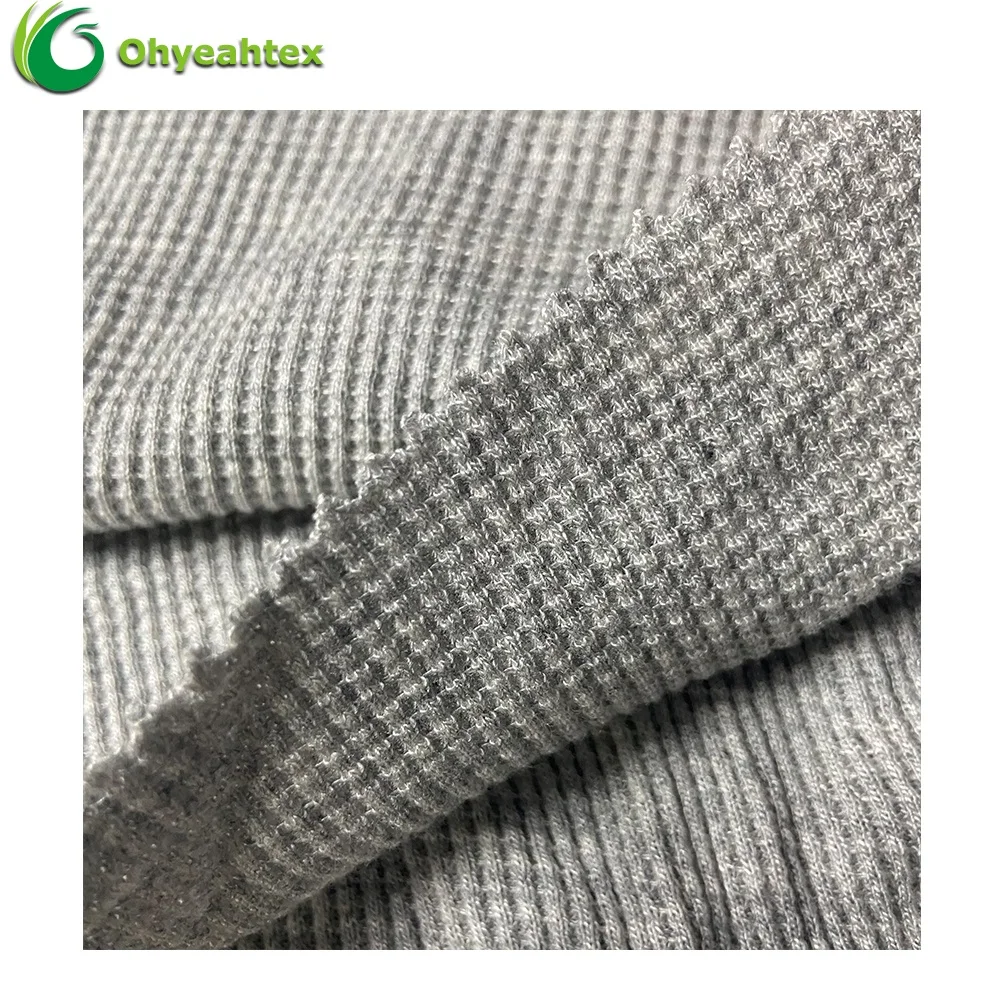 New Arrival 70% Bamboo 30% Organic Cotton Waffle Knitted Fabric For Garments