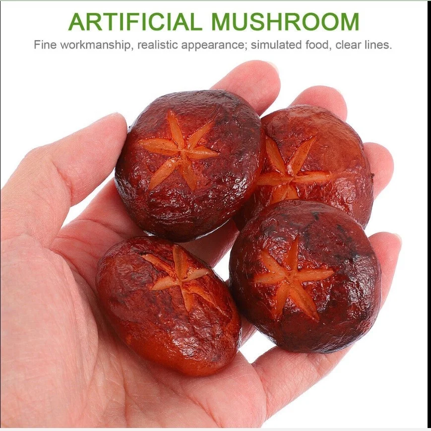 artificial mushroom Lifelike Decorative Artificial Plastic Fake vegetable for Easter