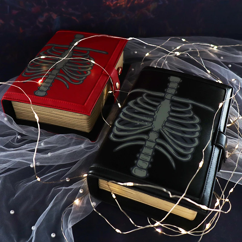 Bag Factory Designed Punk Magic Book Shaped Purse Custom Dark Style Gothic magic witchy purse