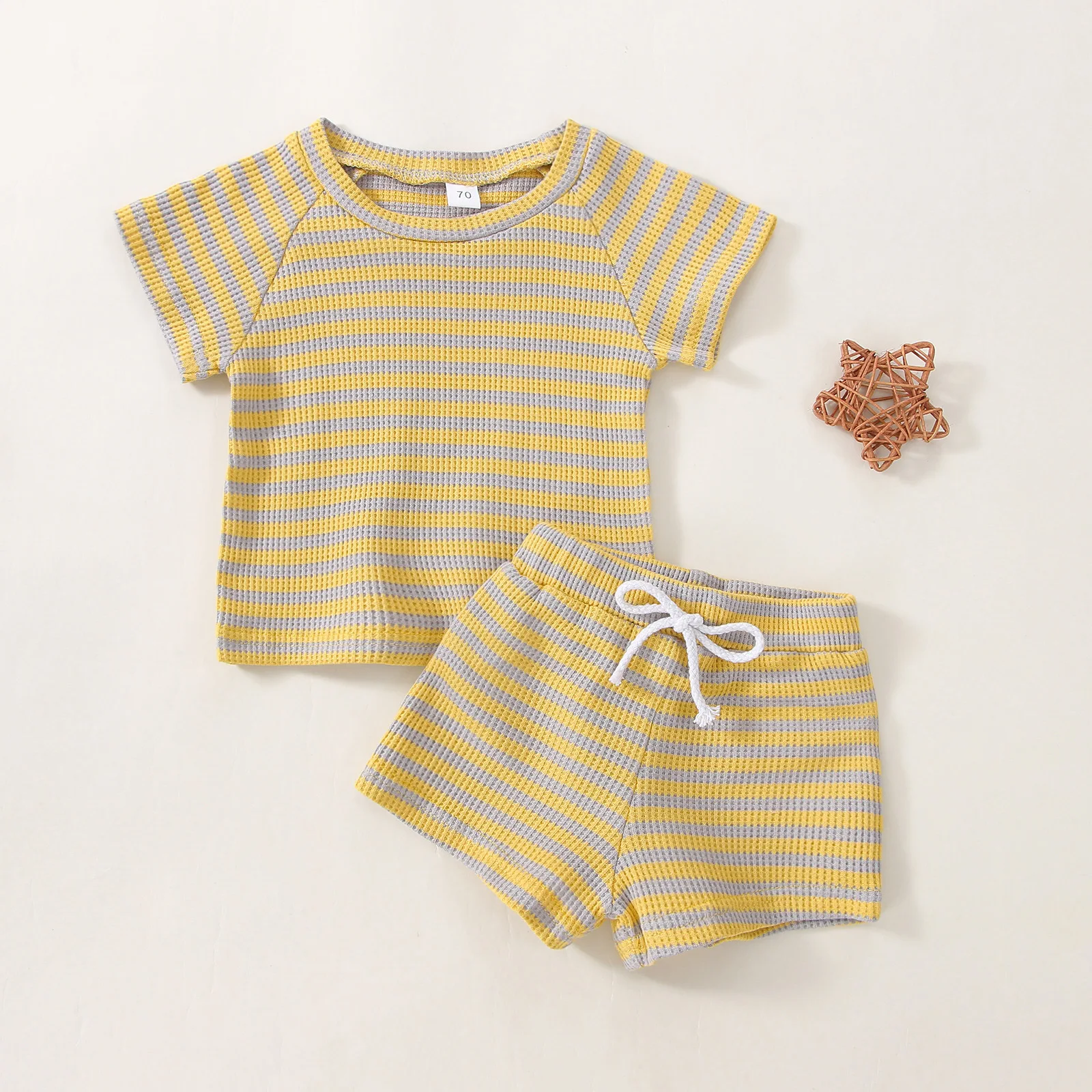 Comfortable baby clothes set summer short sleeves dress baby for boy and girl