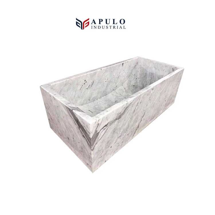 Bathroom Marble Bathtub Freestanding Italian Carrara Stone Bath Tub
