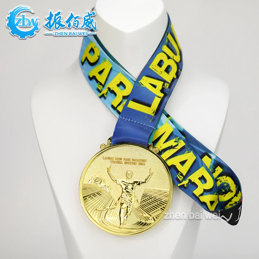 Wholesale Cheap Design Your Own Blank Zinc Alloy 3D Gold Award Marathon Running Custom Metal Sport Medal