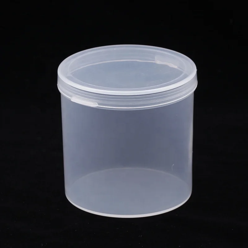 Round Plastic Transparent Storage Box Jewelry Pill Chip Organizer Case Nail Art Battery Screw Beads Container