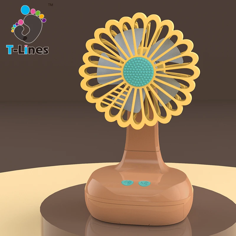 Popular Plastic Mini LED Fan Toy Manual Colorful Cute Electric Low Noise With USB Outdoor For Kids