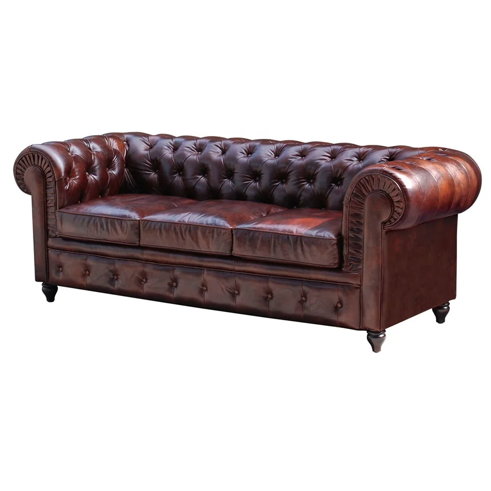 living room 3 seater retro leather couch large soft line buffalo coffee color leather sofas