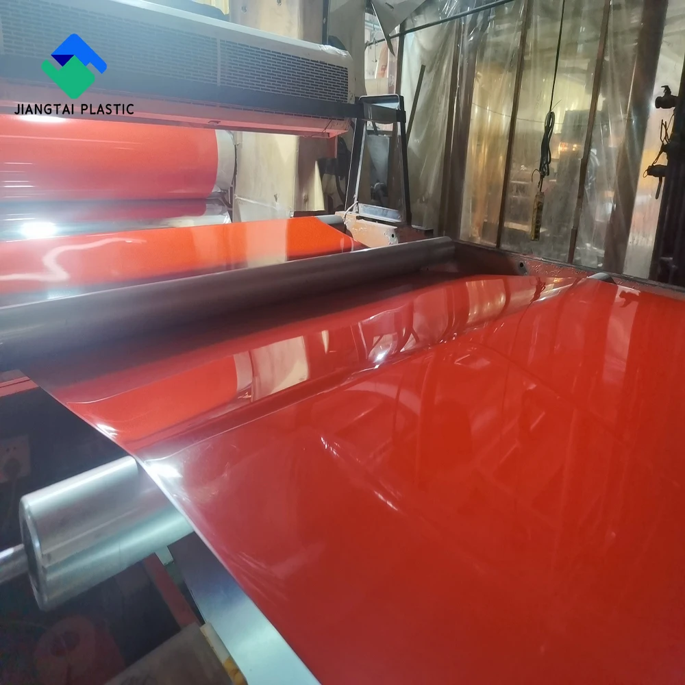 Jiangtai 0.90MM thickness red color rigid pvc plastic sheet